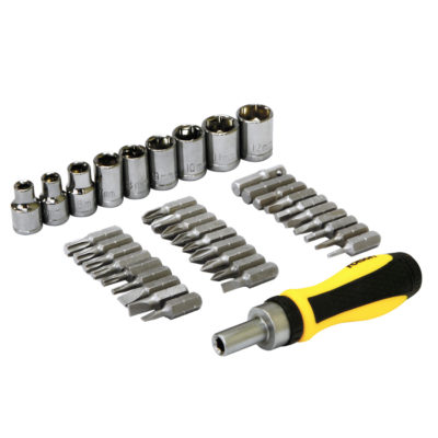 Rolson 38-Piece Screwdriver Bit and Socket Set